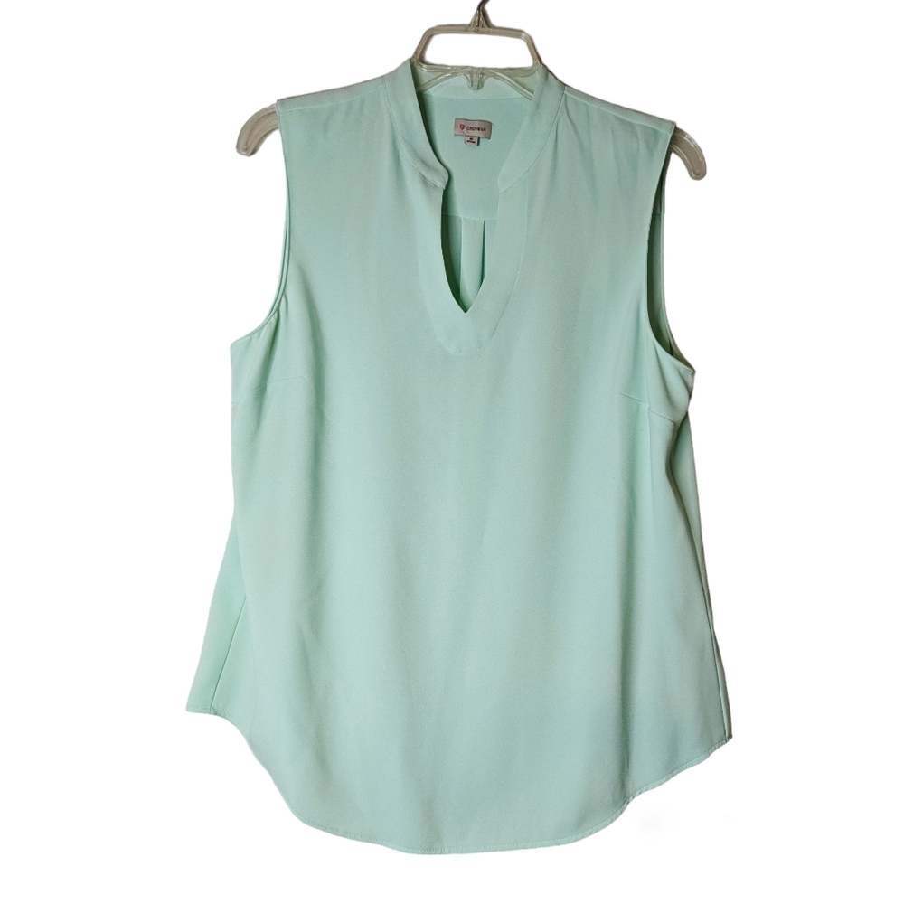 Cremieux Keyhole-neck Sleeveless Blouse